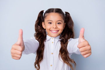Close-up portrait of nice cute tender cheerful positive hispanic