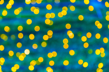 golden bokeh with green background