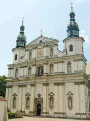 Fototapeta na wymiar Church St. Bernardine from Siena, Krakow, Poland.