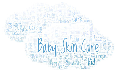 Fototapeta premium Baby Skin Care word cloud.