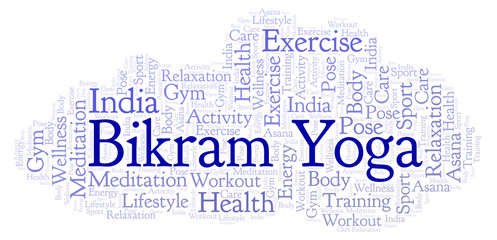 Bikram Yoga word cloud.