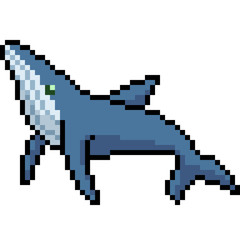 vector pixel art whale