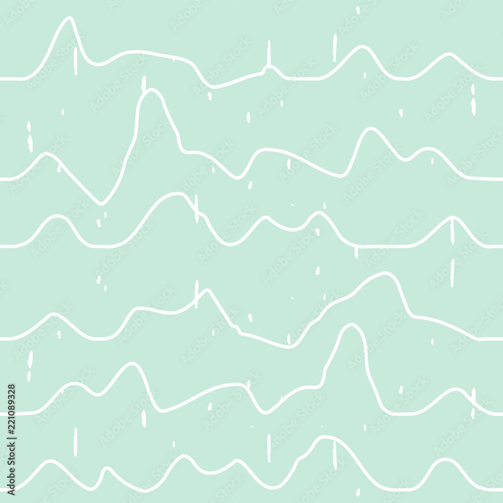 Poster abstract wavy line pattern, seamless vector geometric background.