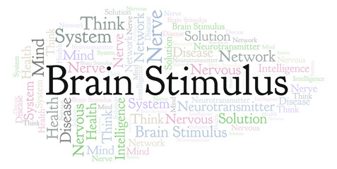 Fototapeta premium Brain Stimulus word cloud.