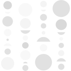 Circle and semicircle abstract vector pattern, geometric background