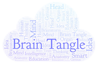 Obraz premium Brain Tangle word cloud.