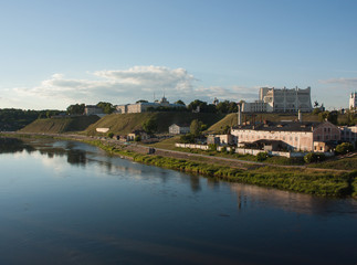 Fototapeta na wymiar Attractions and views Hrodna.Belarus. The Neman river.