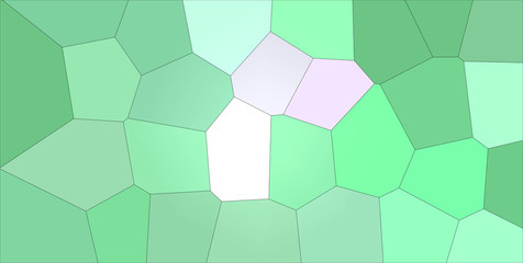 Useful abstract illustration of green and magenta Gigant hexagon. Beautiful background for your project.