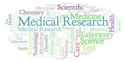 Fototapeta premium Medical Research word cloud.