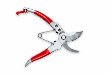 Used High Quality Pruning Shears on iSolated White Background. Clipping Paths Added