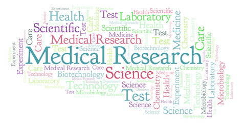 Obraz premium Medical Research word cloud.