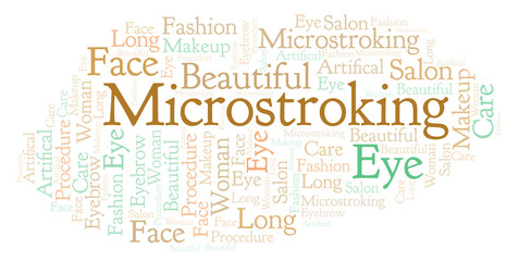 Fototapeta premium Microstroking word cloud.