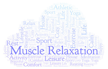 Obraz premium Muscle Relaxation word cloud.