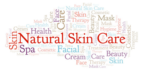Fototapeta premium Natural Skin Care word cloud.
