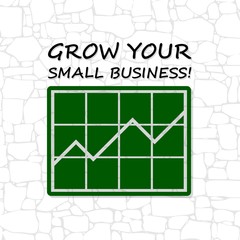 Grow Your Small Business icon Brick Wall