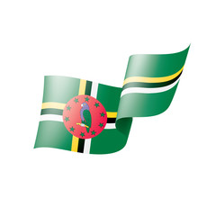 Dominica flag, vector illustration on a white background