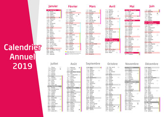 Calendrier 2019