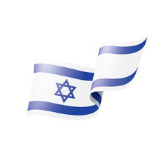 Israel flag, vector illustration on a white background