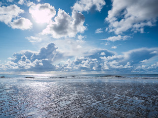Naklejka premium Wolkenlandschaft am Strand