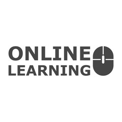 Online learning concept, simple vector icon