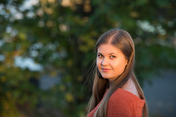 Naklejka premium Portrait of young woman