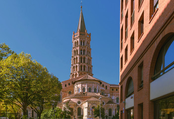 Toulouse, France. Saint Sernin church. It is a church destination of pilgrimage on the way to...