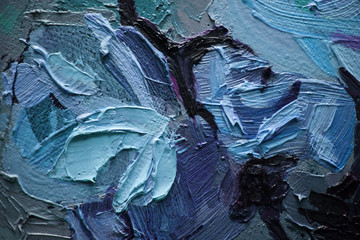 Artists oil paints multicolored closeup abstract background