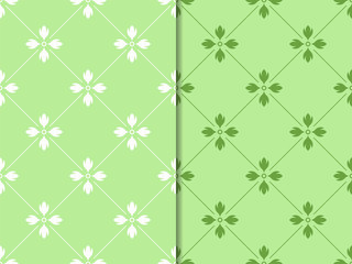 abstract floral seamless pattern with flowers, netting and leaves