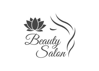 Logo template for hair salon, beauty salon, cosmetic procedures, spa center. Beauty logo for hair salon