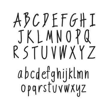 Hand Drawn Font Handwritten Brush sketch Typeface