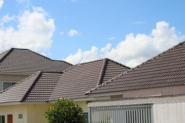 new rooftop against blue sky