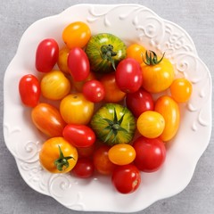 Colorful tomatoes.