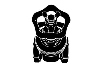 silhouette of a water tap vector