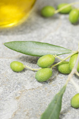 Olive oil, Mediterranean still life, detail