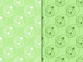 Geometric seamless pattern. Circles and rings