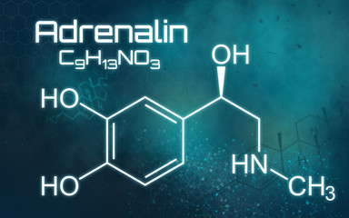 Chemische Formel von Adrenalin