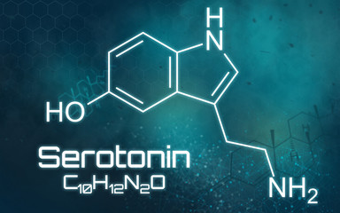 Chemische Formel von Serotonin