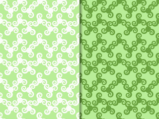 Seamless geometric abstract pattern with swirl