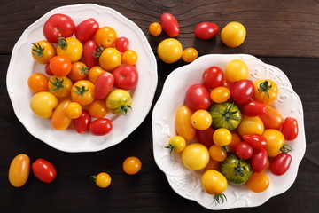 Colorful tomatoes.