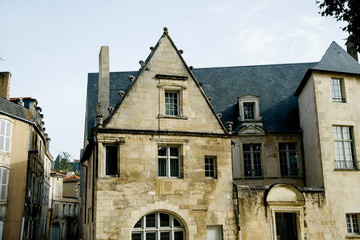 Medieval old town street in France