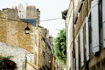 French old town street. Poitiers