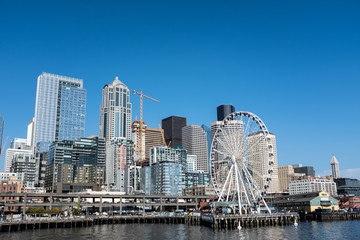 Seattle harbour and Downtown skyline