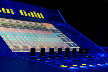 Digital Audio Mixing Desk Display