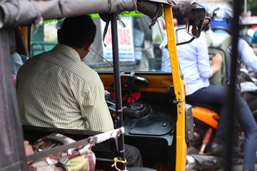 Fototapeta na wymiar Auto Rickshaw in Bhubaneswar