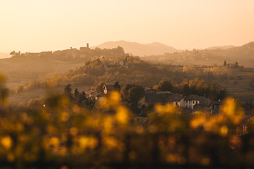 Landscape of Monferrato hills 