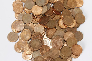 Saving money and account finance bank business concept, Gold coin on currency