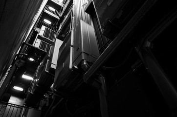 Obraz premium 路地裏の室外機