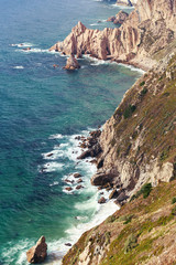Fototapeta na wymiar Cabo da Roca rocks and sea