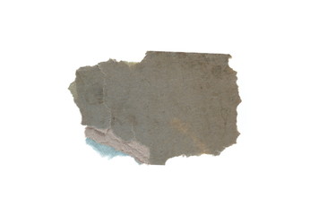 Old, torn paper isolated on white background, clipping path