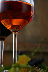 Wine glasses close-up